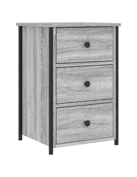 Comodino Grigio Sonoma 40x36x60 cm in Legno Multistrato