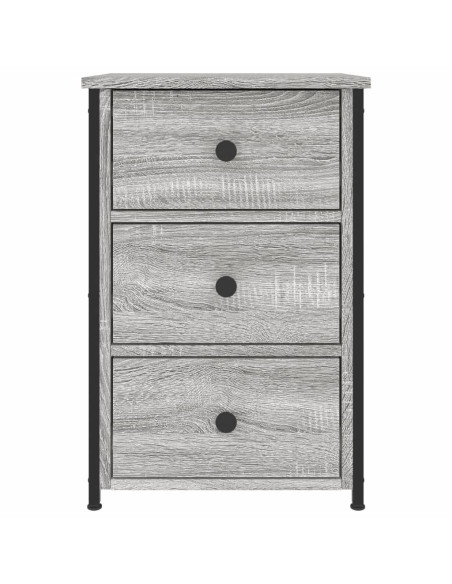 Comodino Grigio Sonoma 40x36x60 cm in Legno Multistrato