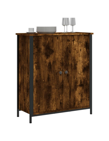 Credenza Rovere Fumo 70x30x80 cm in Legno Multistrato