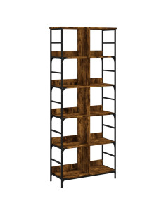Libreria Rovere Fumo 78,5x33x188,5 cm in Legno Multistrato 2
