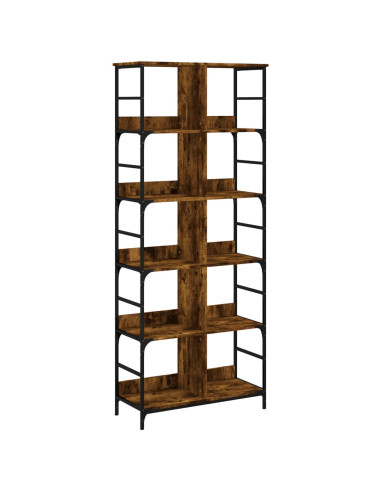 Libreria Rovere Fumo 78,5x33x188,5 cm in Legno Multistrato