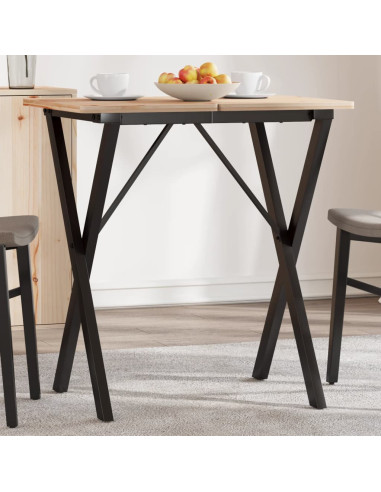 Telaio Gambe a X per Tavolo da Pranzo 40x40x73 cm in Acciaio