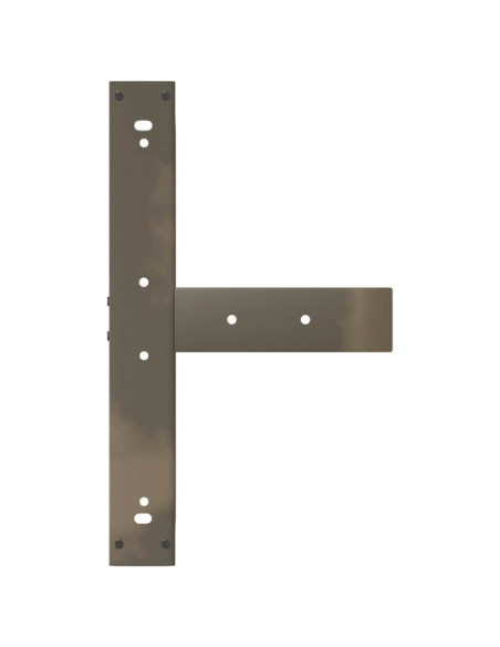 Gambe per tavolo da bar a forma di T 2 pz nere 60x35x(90-91) cm in acciaio