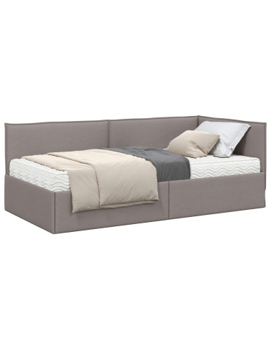 Struttura Letto Angolare con Materasso 2 pcs Talpa Velluto