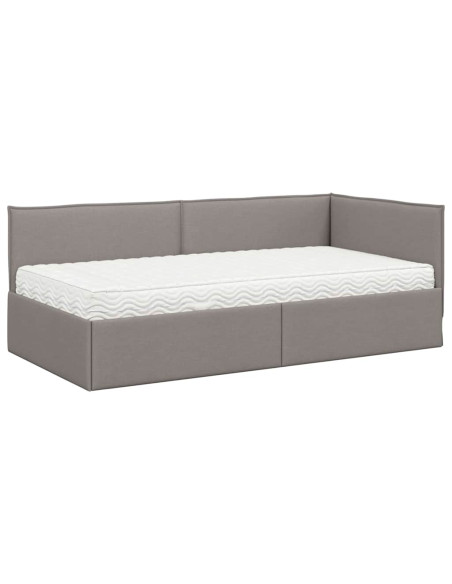Struttura Letto Angolare con Materasso 2 pcs Talpa Velluto