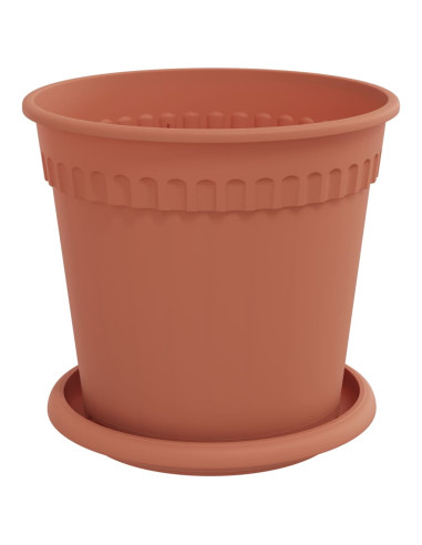 Vasi per Piante 6 pcs Rosso Mattone Ø 17 x 14 cm Plastica