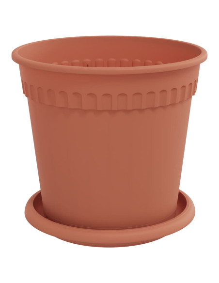 Vasi per Piante 6 pcs Rosso Mattone Ø 17 x 14 cm Plastica