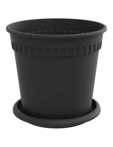 Vasi per Piante 6 pcs Nero Ø 17 x 14 cm Plastica