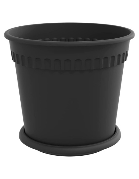 Vasi per Piante 6 pcs Nero Ø 19 x 16 cm Plastica