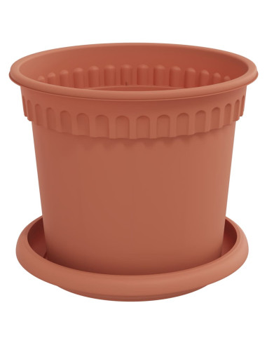 Vasi per Piante 24 pcs Rosso Mattone Ø 15 x 12 cm Plastica