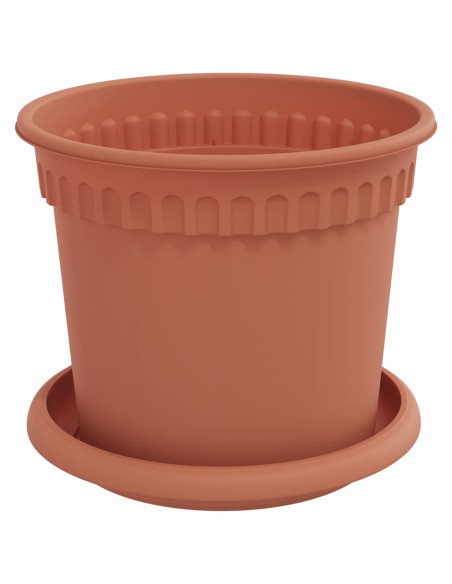 Vasi per Piante 24 pcs Rosso Mattone Ø 15 x 12 cm Plastica