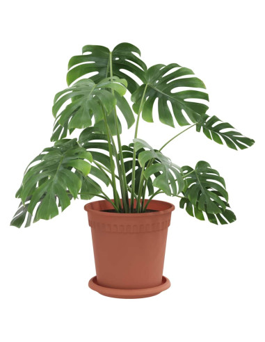 Vasi per Piante 24 pcs Rosso Mattone Ø 17 x 14 cm Plastica