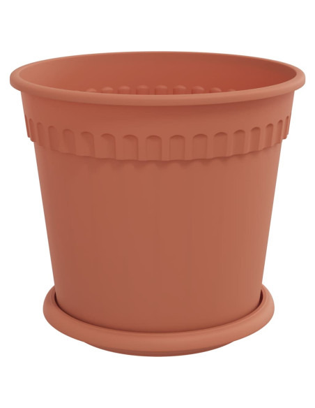 Vasi per Piante 24 pcs Rosso Mattone Ø 19 x 16 cm Plastica