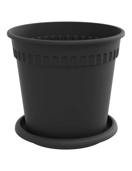Vasi per Piante 24 pcs Nero Ø 17 x 14 cm Plastica