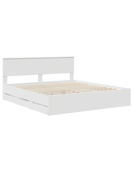 Struttura del letto Bianco 180 x 200 cm Legno Ingegnerizzato