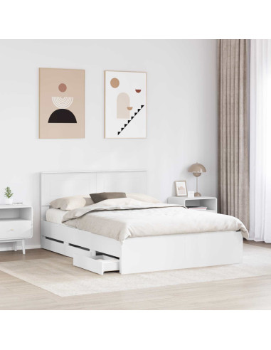 Struttura del letto Bianco 150 x 200 cm Legno Ingegnerizzato