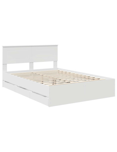 Struttura del letto Bianco 140 x 190 cm Legno Ingegnerizzato