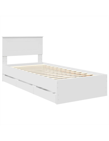 Struttura del letto Bianco 100 x 200 cm Legno Ingegnerizzato