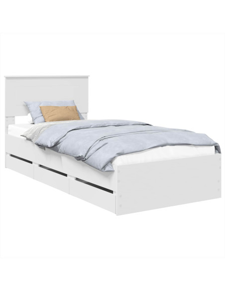Struttura del letto Bianco 90 x 190 cm Legno Ingegnerizzato
