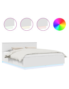 Struttura del letto Bianco 180 x 200 cm Legno multistrato 2