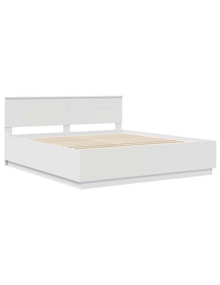 Struttura del letto Bianco 180 x 200 cm Legno multistrato