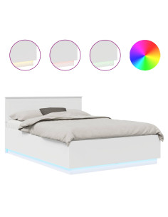 Struttura del letto Bianco 150 x 200 cm Legno multistrato 2