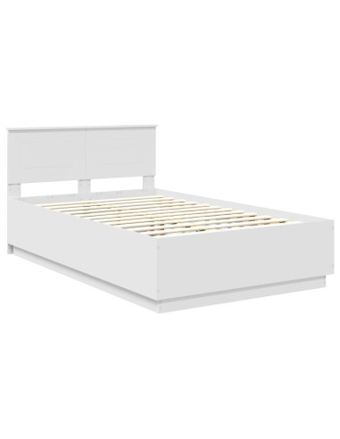 Struttura del letto Bianco 135 x 190 cm Legno multistrato
