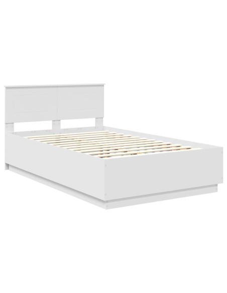 Struttura del letto Bianco 135 x 190 cm Legno multistrato