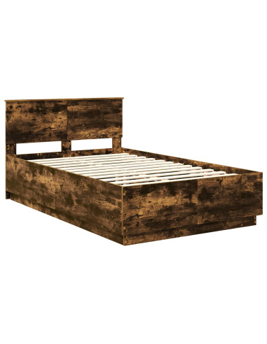 Struttura del letto Rovere fumé 120 x 200 cm Legno multistrato