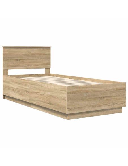 Struttura del letto Rovere Sonoma 70 x 190 cm Legno multistrato
