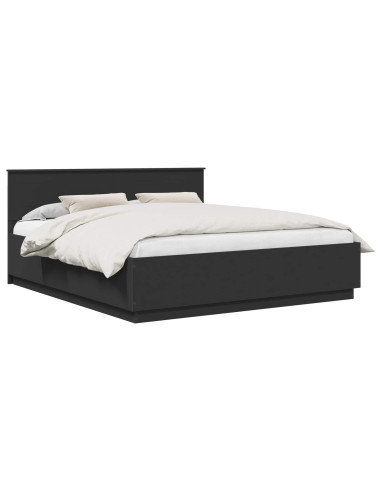 Struttura del letto Nero 200 x 200 cm Legno multistrato