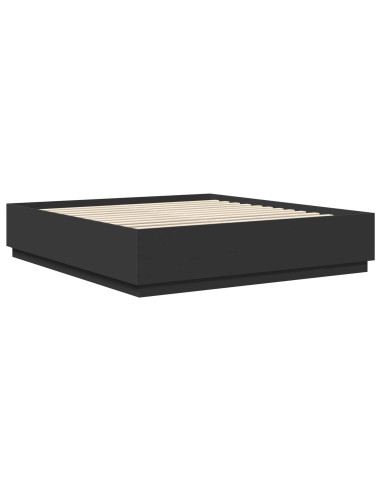 Struttura del letto Nero 200 x 200 cm Legno multistrato