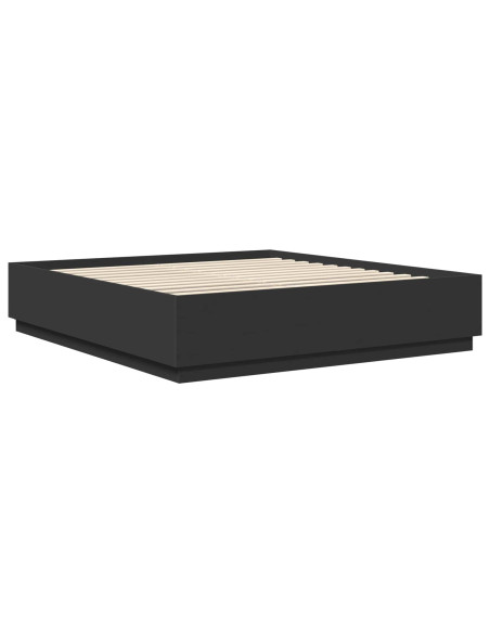 Struttura del letto Nero 200 x 200 cm Legno multistrato
