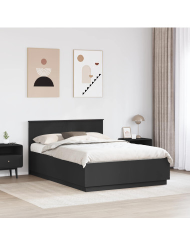 Struttura del letto Nero 150 x 200 cm Legno multistrato