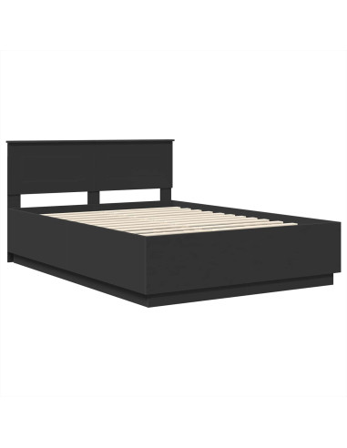 Struttura del letto Nero 150 x 200 cm Legno multistrato