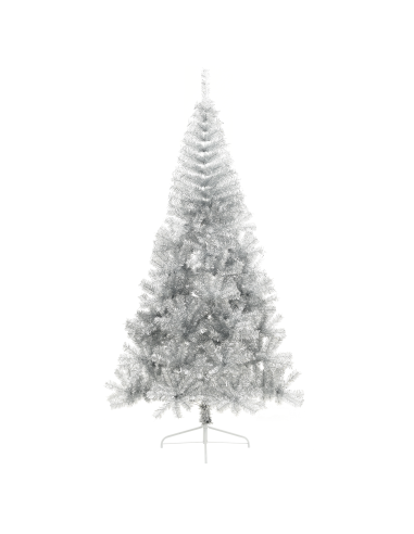Albero di Natale artificiale con luci integrate Argento 240 cm