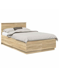 Struttura del letto con testiera Rovere Sonoma 120 x 190 cm 2