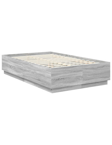 Struttura del letto con testiera Grigio Sonoma 120 x 190 cm
