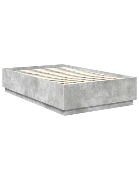 Struttura del letto con testiera Grigio cemento 120 x 200 cm