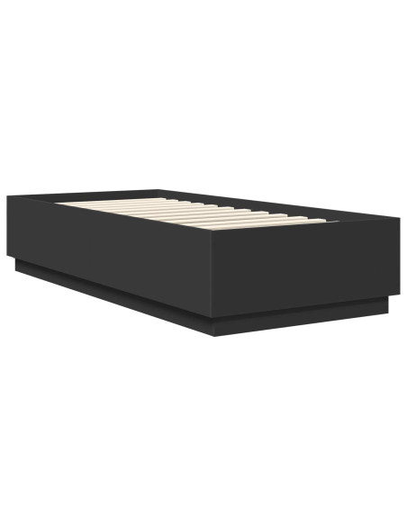Struttura del letto Nero 100 x 200 cm Legno multistrato