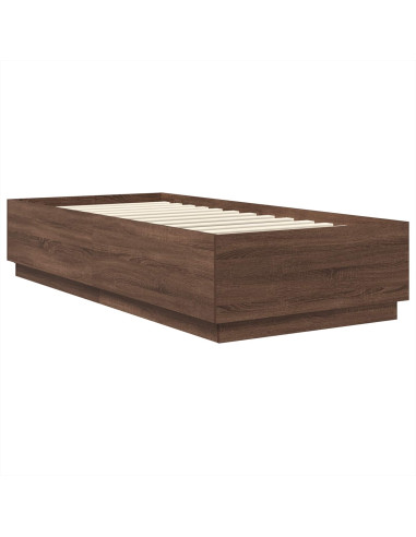 Struttura del letto con testiera Rovere Marrone 100 x 200 cm
