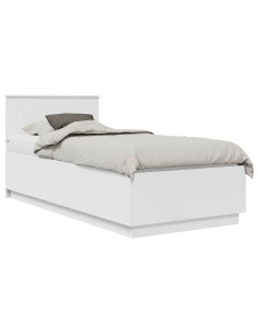 Struttura del letto Bianco 90 x 190 cm Legno multistrato 2