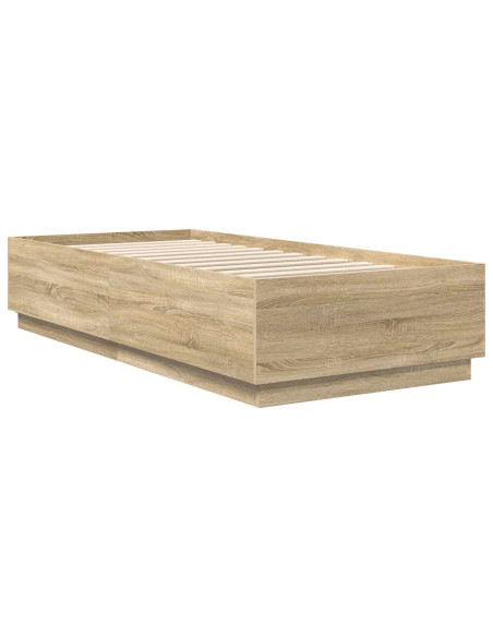 Struttura del letto Rovere Sonoma 90 x 190 cm Legno multistrato