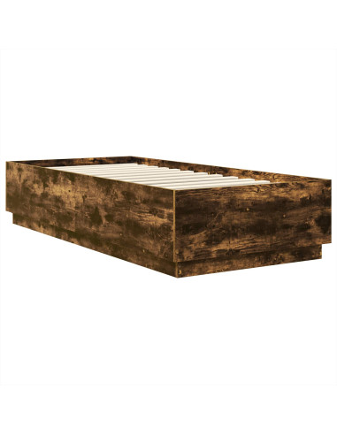 Struttura del letto Rovere fumé 70 x 190 cm Legno multistrato