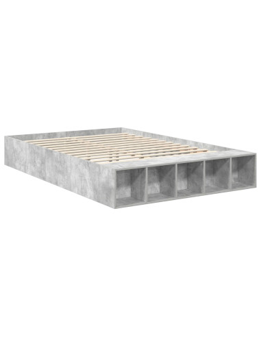 Struttura del letto con lo scaffale Grigio cemento 160 x 200 cm