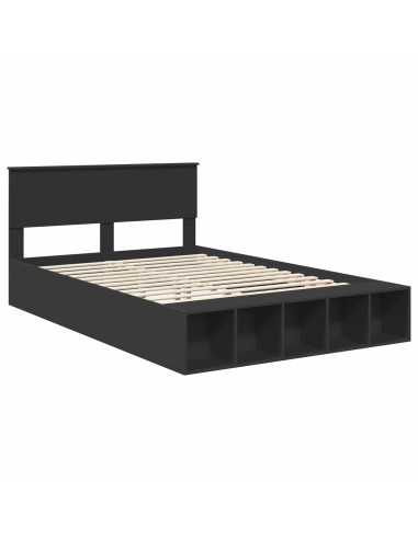 Struttura del letto Nero 150 x 200 cm Legno multistrato