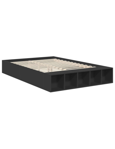 Struttura del letto Nero 140 x 200 cm Legno multistrato