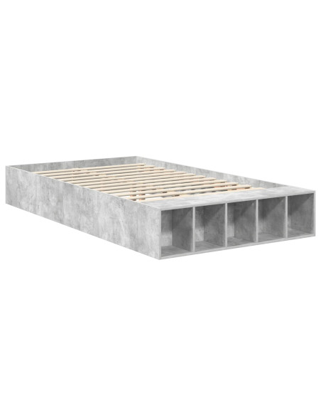 Struttura del letto con lo scaffale Grigio cemento 120 x 190 cm