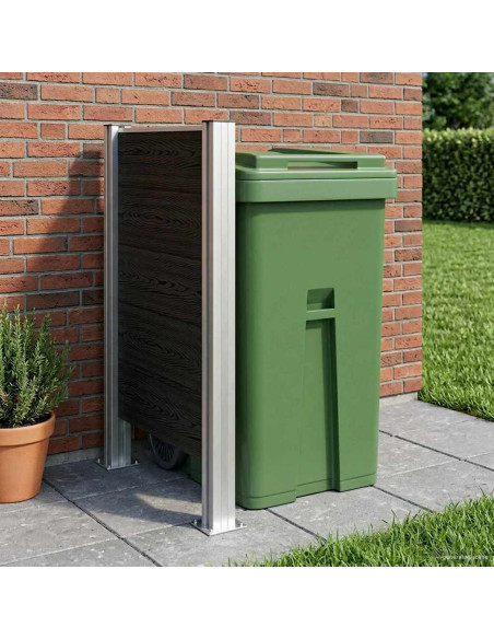 Recinzione Contenitore per Rifiuti Grigio 85 x 12 x 115 cm