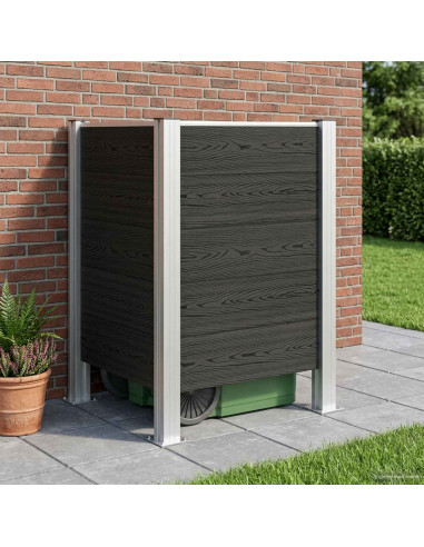 Recinzione Contenitore per Rifiuti Grigio 85 x 85 x 115 cm